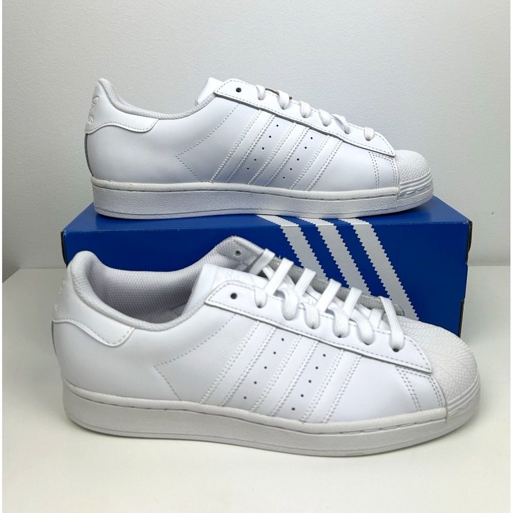 Adidas Mens Size 10 Superstar Shoes Cloud White Casual Sneakers Footwear EG4960